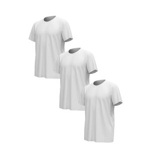 Wrangler Undershirt Men's Cotton Stretch Crew Neck Undershirt, S, 3-Pack Size S
